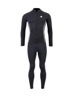 Two Bare Feet Perspective Full Zip 2.5mm Wetsuit Jacket & Pants Set (Black/Grey)