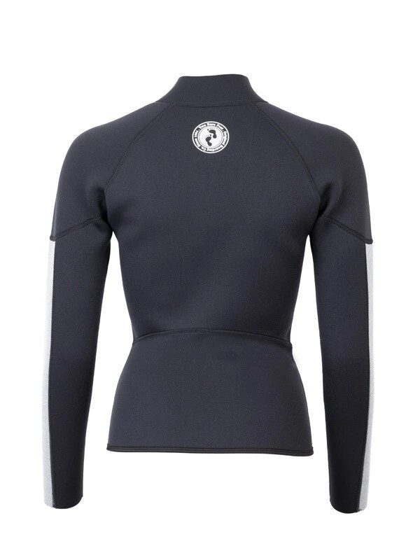 Two Bare Feet Unisex Perspective Full Zip 2.5mm Wetsuit Jacket (Black/Grey/Grey) 5 Two Bare Feet Unisex Perspective Full Zip 2.5mm Wetsuit Jacket (Black/Grey/Grey) - Image 5