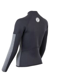 Two Bare Feet Unisex Perspective Half Zip 2.5mm Wetsuit Jacket (Black/Grey) -Surf Tide Motion unisex perspective half zip jacket black delta 4 6