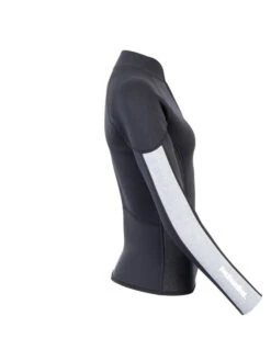 Two Bare Feet Unisex Perspective Half Zip 2.5mm Wetsuit Jacket (Black/Grey/Grey) -Surf Tide Motion unisex perspective half zip jacket black grey grey 7