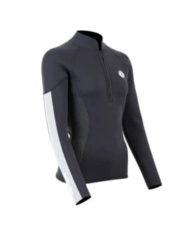 Two Bare Feet Unisex Perspective Half Zip 2.5mm Wetsuit Jacket (Black/Grey/Grey) -Surf Tide Motion unisex perspective half zip jacket black grey grey 8