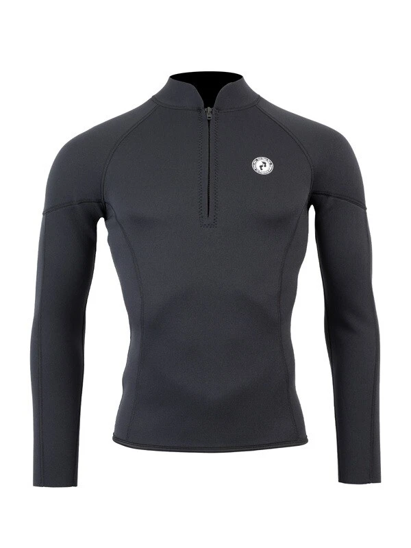 Two Bare Feet Mens Heritage Half Zip 3mm Wetsuit Jacket & Shorts Set (Black) - Image 5