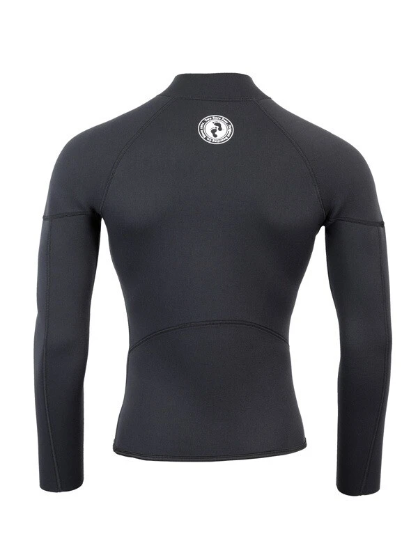 Two Bare Feet Mens Heritage Half Zip 3mm Wetsuit Jacket & Shorts Set (Black) - Image 6