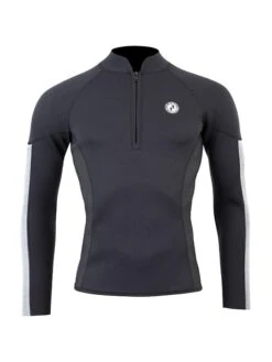 Two Bare Feet Perspective Half Zip 2.5mm Wetsuit Jacket (Black/Grey/Grey)