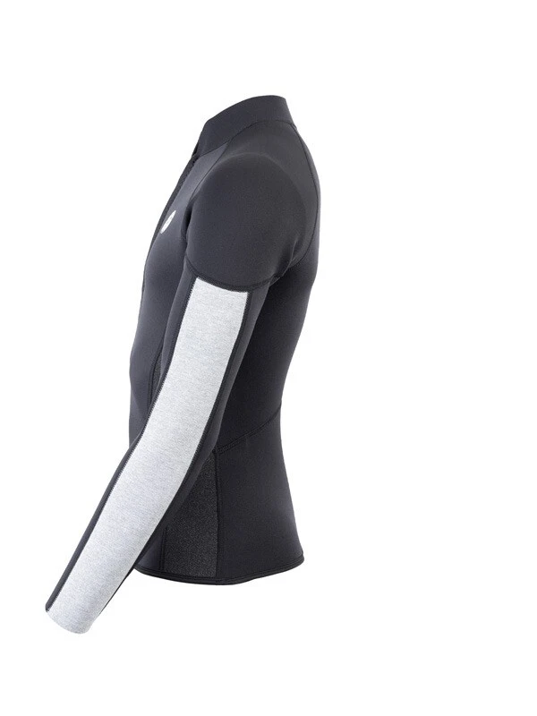 Two Bare Feet Perspective Half Zip 2.5mm Wetsuit Jacket (Black/Grey/Grey) 3 Two Bare Feet Perspective Half Zip 2.5mm Wetsuit Jacket (Black/Grey/Grey) - Image 3