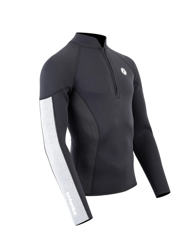 Two Bare Feet Perspective Half Zip 2.5mm Wetsuit Jacket (Black/Grey/Grey) 8 Two Bare Feet Perspective Half Zip 2.5mm Wetsuit Jacket (Black/Grey/Grey) - Image 8