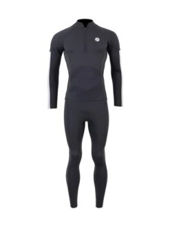 Two Bare Feet Perspective Half Zip 2.5mm Wetsuit Jacket & Pants Set (Black/Grey/Grey)