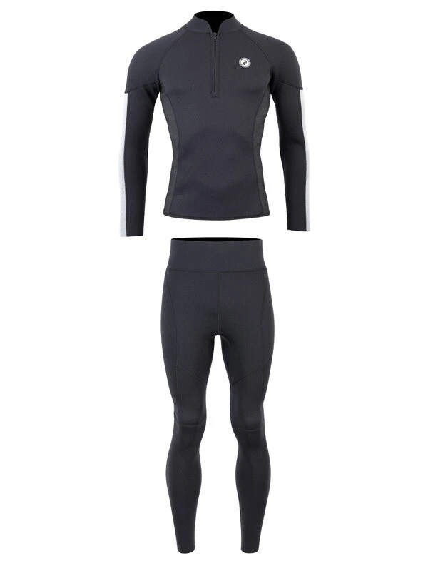 Two Bare Feet Perspective Half Zip 2.5mm Wetsuit Jacket & Pants Set (Black/Grey/Grey) 2 Two Bare Feet Perspective Half Zip 2.5mm Wetsuit Jacket & Pants Set (Black/Grey/Grey) - Image 2