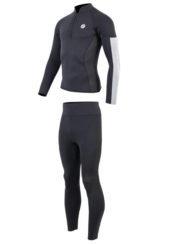 Two Bare Feet Perspective Half Zip 2.5mm Wetsuit Jacket & Pants Set (Black/Grey/Grey) 3 Two Bare Feet Perspective Half Zip 2.5mm Wetsuit Jacket & Pants Set (Black/Grey/Grey) - Image 3
