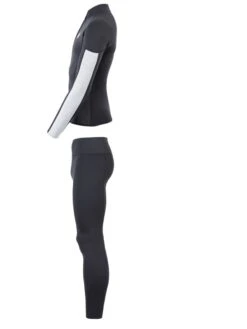 Two Bare Feet Perspective Half Zip 2.5mm Wetsuit Jacket & Pants Set (Black/Grey/Grey) 11 Two Bare Feet Perspective Half Zip 2.5mm Wetsuit Jacket & Pants Set (Black/Grey/Grey) -Surf Tide Motion unisex perspective halfzip jacket black grey grey vista pants 4