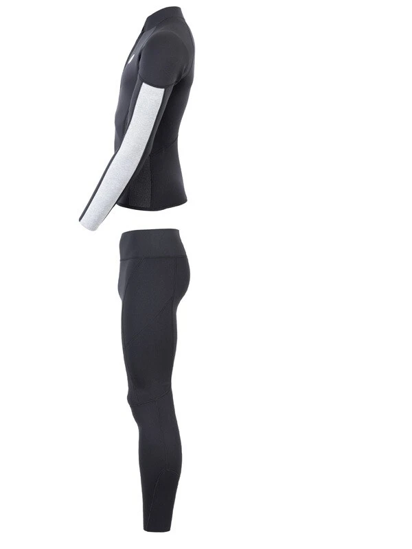 Two Bare Feet Perspective Half Zip 2.5mm Wetsuit Jacket & Pants Set (Black/Grey/Grey) 4 Two Bare Feet Perspective Half Zip 2.5mm Wetsuit Jacket & Pants Set (Black/Grey/Grey) - Image 4