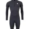Two Bare Feet Perspective Half Zip 2.5mm Wetsuit Jacket & Shorts Set (Black/Grey/Grey)