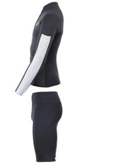 Two Bare Feet Perspective Half Zip 2.5mm Wetsuit Jacket & Shorts Set (Black/Grey/Grey) -Surf Tide Motion up8u54 7
