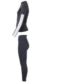 Two Bare Feet Unisex Perspective Full Zip 2.5mm Wetsuit Jacket & Pants Set (Black/Grey/Grey) -Surf Tide Motion ur1c7a q 2