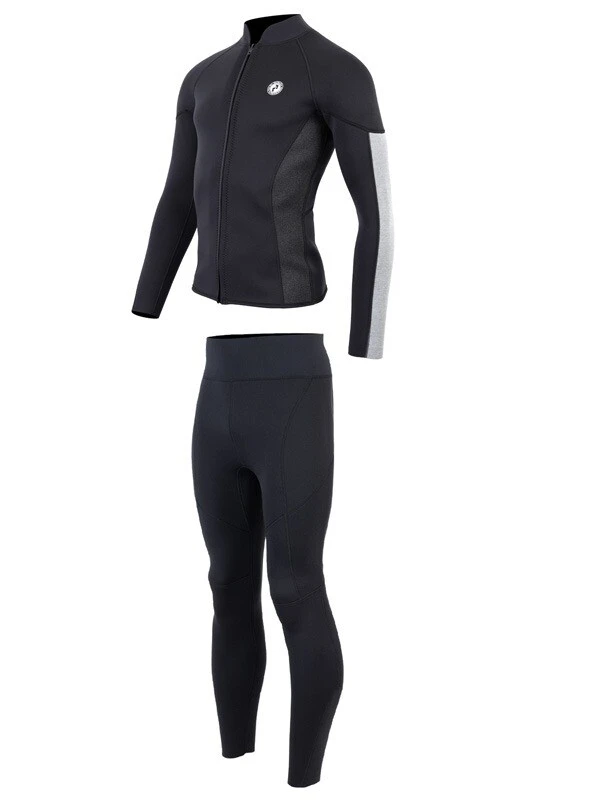 Two Bare Feet Perspective Full Zip 2.5mm Wetsuit Jacket & Pants Set (Black/Grey/Grey) 3 Two Bare Feet Perspective Full Zip 2.5mm Wetsuit Jacket & Pants Set (Black/Grey/Grey) - Image 3