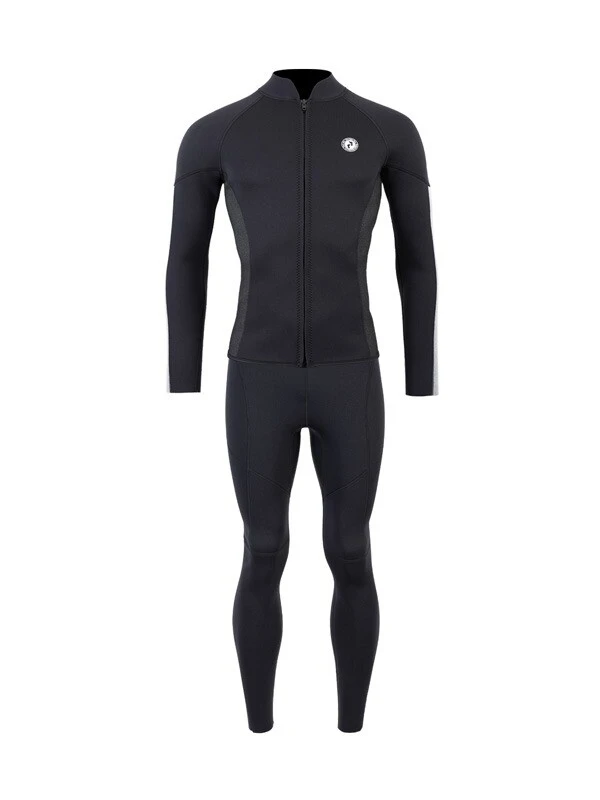 Two Bare Feet Perspective Full Zip 2.5mm Wetsuit Jacket & Pants Set (Black/Grey/Grey) 1 Two Bare Feet Perspective Full Zip 2.5mm Wetsuit Jacket & Pants Set (Black/Grey/Grey)