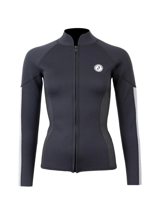 Two Bare Feet Unisex Perspective Full Zip 2.5mm Wetsuit Jacket & Shorts Set (Black/Grey/Grey) 5 Two Bare Feet Unisex Perspective Full Zip 2.5mm Wetsuit Jacket & Shorts Set (Black/Grey/Grey) - Image 5