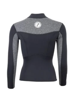 Two Bare Feet Womens Aspect Fleece Lined Zipless Thermal 2.5mm Superstretch Wetsuit Top & Shorts Set (Black/Grey) -Surf Tide Motion w1a8mz l