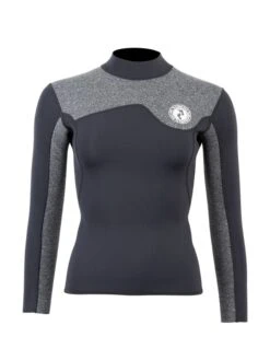 Two Bare Feet Womens Aspect Fleece Lined Zipless Thermal 2.5mm Superstretch Wetsuit Top & Pants Set (Black/Grey) -Surf Tide Motion w8rqs7 z