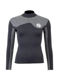 Two Bare Feet Womens Aspect Back Zip 2.5mm Wetsuit Jacket & Shorts Set (Black/Grey) -Surf Tide Motion wfqn6i q