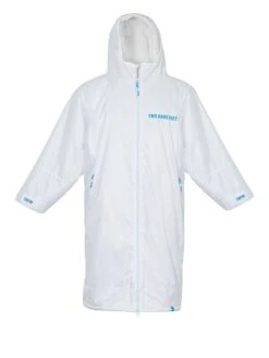 Two Bare Feet Weatherproof Changing Robe (White/Blue)