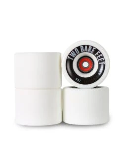 Sessions 78A Longboard Skateboard Wheels (70mm White) With Two Bare Feet Pro Series 7 Bearings 7 Sessions 78A Longboard Skateboard Wheels (70mm White) With Two Bare Feet Pro Series 7 Bearings -Surf Tide Motion white stacked 2