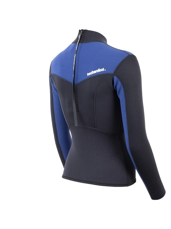 Two Bare Feet Womens Aspect Back Zip 2.5mm Wetsuit Jacket (Black/Blue) 6 Two Bare Feet Womens Aspect Back Zip 2.5mm Wetsuit Jacket (Black/Blue) - Image 6
