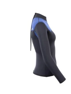 Two Bare Feet Womens Aspect Back Zip 2.5mm Wetsuit Jacket (Black/Blue) 14 Two Bare Feet Womens Aspect Back Zip 2.5mm Wetsuit Jacket (Black/Blue) -Surf Tide Motion womens aspect back zip jacket black blue denim 7