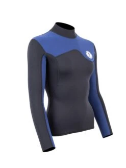 Two Bare Feet Womens Aspect Back Zip 2.5mm Wetsuit Jacket (Black/Blue) 15 Two Bare Feet Womens Aspect Back Zip 2.5mm Wetsuit Jacket (Black/Blue) -Surf Tide Motion womens aspect back zip jacket black blue denim 8