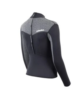 Two Bare Feet Womens Aspect Back Zip 2.5mm Wetsuit Jacket (Black/Grey) -Surf Tide Motion womens aspect back zip jacket black delta 6
