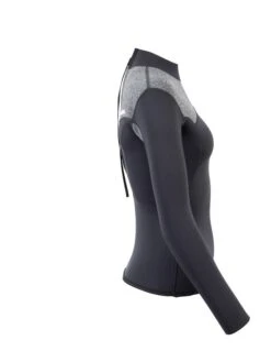 Two Bare Feet Womens Aspect Back Zip 2.5mm Wetsuit Jacket (Black/Grey) -Surf Tide Motion womens aspect back zip jacket black delta 7