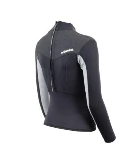 Two Bare Feet Womens Aspect Back Zip 2.5mm Wetsuit Jacket (Black/Grey/Grey) -Surf Tide Motion womens aspect back zip jacket black grey grey 6 1