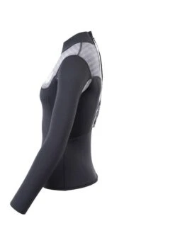 Two Bare Feet Womens Aspect Back Zip 2.5mm Wetsuit Jacket (Black/Grey Stripes) 10 Two Bare Feet Womens Aspect Back Zip 2.5mm Wetsuit Jacket (Black/Grey Stripes) -Surf Tide Motion womens aspect back zip jacket black grey 3