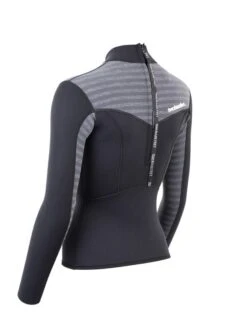 Two Bare Feet Womens Aspect Back Zip 2.5mm Wetsuit Jacket (Black/Grey Stripes) 11 Two Bare Feet Womens Aspect Back Zip 2.5mm Wetsuit Jacket (Black/Grey Stripes) -Surf Tide Motion womens aspect back zip jacket black grey 4