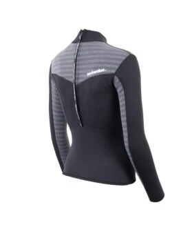 Two Bare Feet Womens Aspect Back Zip 2.5mm Wetsuit Jacket (Black/Grey Stripes) 13 Two Bare Feet Womens Aspect Back Zip 2.5mm Wetsuit Jacket (Black/Grey Stripes) -Surf Tide Motion womens aspect back zip jacket black grey 6