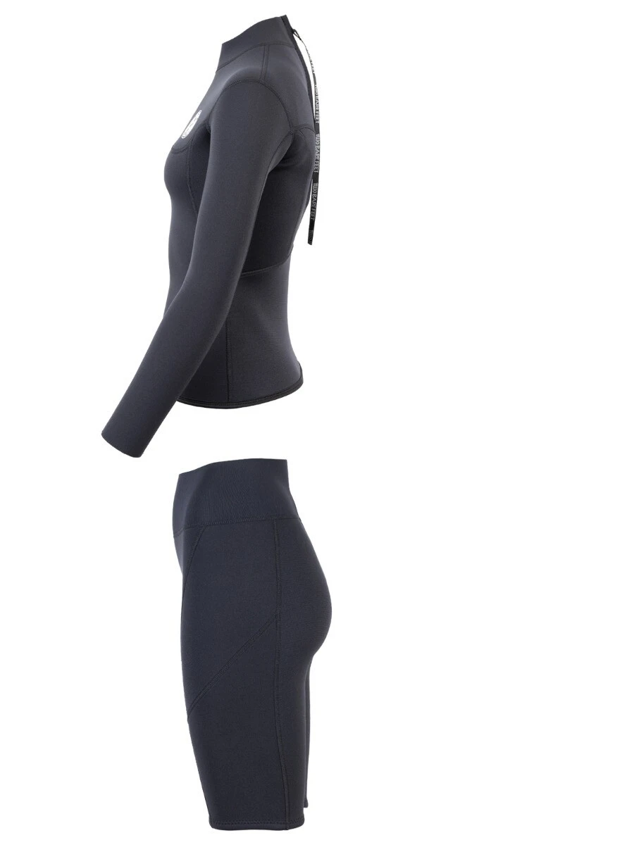 Two Bare Feet Womens Aspect Back Zip 2.5mm Wetsuit Jacket & Shorts Set (Black) - Image 4