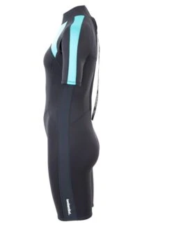 Two Bare Feet Flare 2.5mm Womens Superstretch Shorty Wetsuit (Mint) -Surf Tide Motion womens flare shorty mint 3