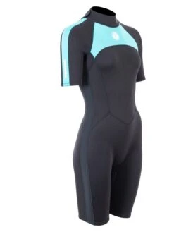 Two Bare Feet Flare 2.5mm Womens Superstretch Shorty Wetsuit (Mint) -Surf Tide Motion womens flare shorty mint 8