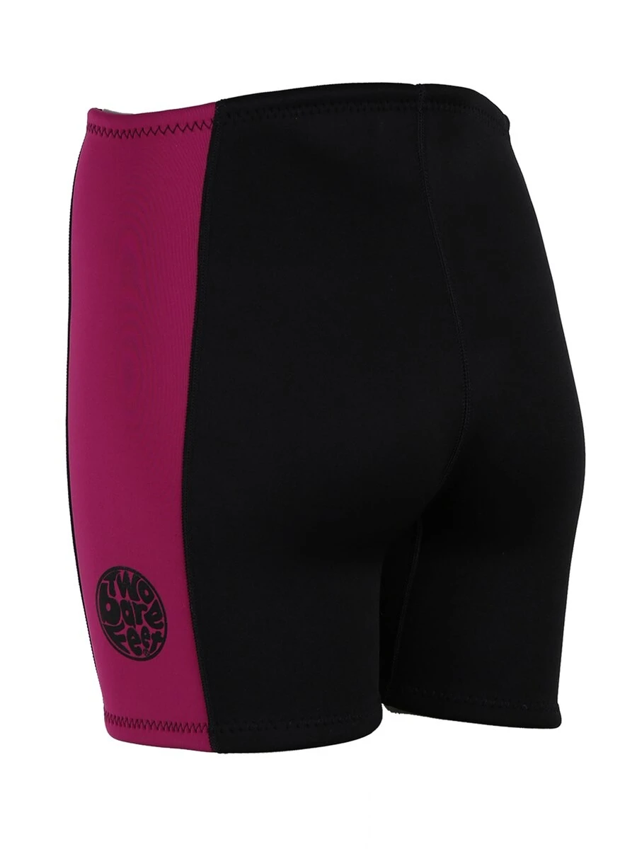 Two Bare Feet Womens Harmony 3mm Wetsuit Shorts (Black / Raspberry) 4 Two Bare Feet Womens Harmony 3mm Wetsuit Shorts (Black / Raspberry) - Image 4