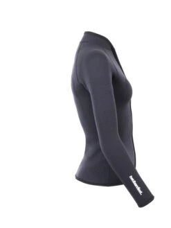 Two Bare Feet Womens Heritage 3mm Full Zip Long Sleeve Wetsuit Jacket (Black) -Surf Tide Motion womens heritage full zip jacket black 7 1