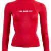 Two Bare Feet Unisex Long Sleeve Rash Vest (Red)