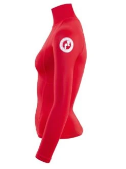 Two Bare Feet Unisex Long Sleeve Rash Vest (Red) -Surf Tide Motion womens long sleeve red 3