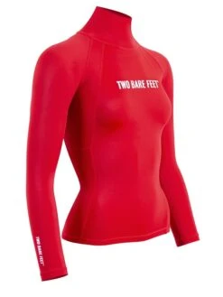 Two Bare Feet Unisex Long Sleeve Rash Vest (Red) -Surf Tide Motion womens long sleeve red 8
