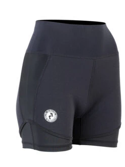 Two Bare Feet Womens Vista 2.5mm Neoprene Wetsuit Overlaid Hotpants (Black) -Surf Tide Motion womens overlaid neoprene hotpants black 8