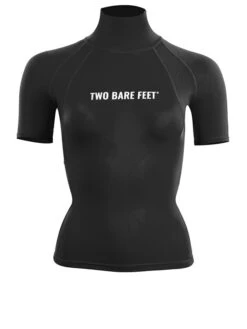 Two Bare Feet Unisex Short Sleeve Rash Vest (Black)
