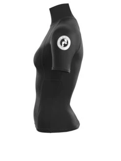 Two Bare Feet Unisex Short Sleeve Rash Vest (Black) -Surf Tide Motion womens short sleeve black 3