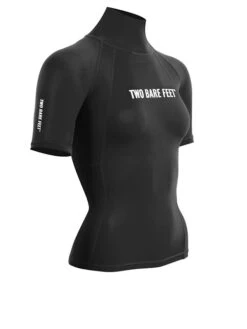Two Bare Feet Unisex Short Sleeve Rash Vest (Black) -Surf Tide Motion womens short sleeve black 8