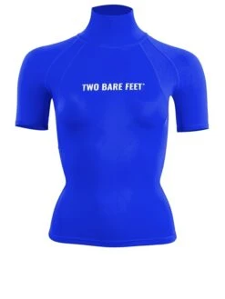 Two Bare Feet Unisex Short Sleeve Rash Vest (Blue)