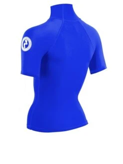 Two Bare Feet Unisex Short Sleeve Rash Vest (Blue) -Surf Tide Motion womens short sleeve blue 4