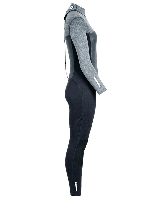 Two Bare Feet Thunderclap Pro 4/3mm Womens Winter Wetsuit (Black/Delta Grey) 7 Two Bare Feet Thunderclap Pro 4/3mm Womens Winter Wetsuit (Black/Delta Grey) - Image 7
